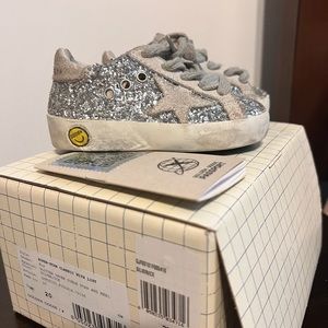 Golden goose glitter shoes!